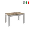 Uitbreidbare keukentafel wit glanzend hout 90x137-185cm Dyon Basic Verkoop