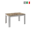Uitschuifbare keukentafel in hoogglans wit hout 90x137-185cm Dyon Basic Verkoop