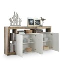 Witte glanzende keukenkast woonkamer 4 deuren hout 184cm Cadiz BP Catalogus