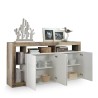 Witte glanzende keukenkast woonkamer 4 deuren hout 184cm Cadiz BP Catalogus