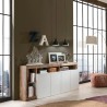 Witte glanzende keukenkast woonkamer 4 deuren hout 184cm Cadiz BP Karakteristieken