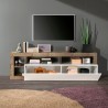 Woonkamer TV-meubel hout met klepdeurtje hoogglans wit Dorian BP Voorraad
