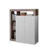Wandmeubel woonkamer kast hout 2 deuren hoogglans wit Blume BP Aanbod