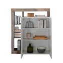 Wandmeubel woonkamer kast hout 2 deuren hoogglans wit Blume BP Korting