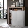 Wandmeubel woonkamer kast hout 2 deuren hoogglans wit Blume BP Kortingen
