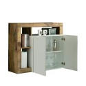 Moderne witte glanzende houten dressoir met 2 deuren Reva BP voor woonkamer Korting