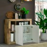 Moderne witte glanzende houten dressoir met 2 deuren Reva BP voor woonkamer Catalogus