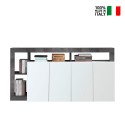 Moderne design dressoir woonkamer 4 deuren zwart glanzend wit Cadiz BX Verkoop