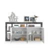 Moderne design dressoir woonkamer 4 deuren zwart glanzend wit Cadiz BX Catalogus