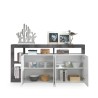 Woonkamer meubel modern design met 4 deuren hoogglans zwarte en witte afwerking Cadiz BX Catalogus