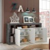 Moderne design dressoir woonkamer 4 deuren zwart glanzend wit Cadiz BX Aankoop