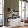 Woonkamer meubel modern design met 4 deuren hoogglans zwarte en witte afwerking Cadiz BX Prijs