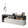 Moderne TV-meubel 184cm zwart wit glanzend Dorian BX Aanbod
