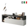Moderne TV-meubel 184cm zwart wit glanzend Dorian BX Verkoop