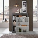 Moderne zwarte woonkamer kast Blume BX met 2 hoogglans witte deuren Catalogus