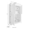 Industriële design dressoir met 4 deuren in matzwart en hout Novia NP Basic Kortingen
