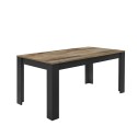 Industriële eettafel keuken 180x90cm zwart hout Bolero Basic Korting