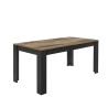 Industriële eettafel keuken 180x90cm zwart hout Bolero Basic Korting