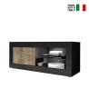 Industriële tv-meubel zwart hout 140cm Diver NP Basic Verkoop