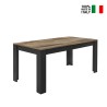 Industriële eettafel keuken 180x90cm zwart hout Bolero Basic Verkoop