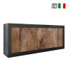Industriële houten dressoir met 4 matzwarte deuren Altea NP Verkoop