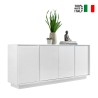 Moderne witte glanzend gelakte woonkamer dressoir 4 deuren 180cm Connie Ice Verkoop