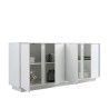 Moderne witte glanzend gelakte woonkamer dressoir 4 deuren 180cm Connie Ice Korting