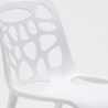 Ronde salontafel wit 70x70 cm en 2 gekleurde stoelen Gelateria Long Island 