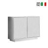 Dressoir opbergkast met 2 deuren, hoogglans wit, 92cm, Agape Ice Verkoop
