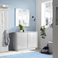 Dressoir opbergkast met 2 deuren, hoogglans wit, 92cm, Agape Ice Aanbieding