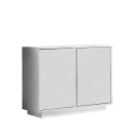 Dressoir opbergkast met 2 deuren, hoogglans wit, 92cm, Agape Ice Aanbod