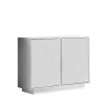 Dressoir opbergkast met 2 deuren, hoogglans wit, 92cm, Agape Ice Aanbod