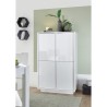 Moderne hoge kast 4 deuren wit hoogglans h145cm Joyce Ice Kortingen