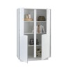 Moderne hoge kast 4 deuren wit hoogglans h145cm Joyce Ice Voorraad