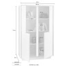 Moderne hoge kast 4 deuren wit hoogglans h145cm Joyce Ice Model