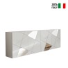 Witte hoogglans dressoir met 4 deuren en spiegel 241 cm Vittoria WH L Verkoop