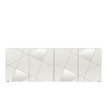 Witte hoogglans dressoir met 4 deuren en spiegel 241 cm Vittoria WH L Korting
