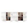 Witte hoogglans dressoir met 4 deuren en spiegel 241 cm Vittoria WH L Kortingen