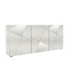 Moderne witte glanzende dressoir 181cm met 3 spiegeldeuren Vittoria WH S Aanbod