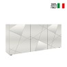 Moderne witte glanzende dressoir 181cm met 3 spiegeldeuren Vittoria WH S Verkoop