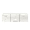 Lage witte glanzende TV-kast 3 deuren 181cm Brema WH Vittoria Aanbod