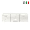Lage witte glanzende TV-kast 3 deuren 181cm Brema WH Vittoria Verkoop