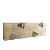 Moderne dressoir eikenhout 241cm met 4 spiegeldeuren Vittoria RS L Aanbod