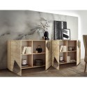 Moderne dressoir eikenhout 241cm met 4 spiegeldeuren Vittoria RS L Kortingen