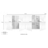 Moderne dressoir eikenhout 241cm met 4 spiegeldeuren Vittoria RS L Catalogus