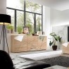 Moderne woonkamer dressoir met 3 deuren in eikenhout en spiegels Vittoria RS S Catalogus