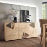 Moderne woonkamer dressoir met 3 deuren in eikenhout en spiegels Vittoria RS S Keuze