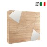 Hoge dressoir eikenhout 2 spiegeldeuren 121cm Vittoria Glam RS Verkoop