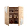Hoge dressoir eikenhout 2 spiegeldeuren 121cm Vittoria Glam RS Kortingen