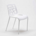 Ronde salontafel wit 70x70 cm en 2 gekleurde stoelen Gelateria Long Island 